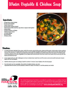 Winter Vegetabel Chicken Soup Recipe Central Pennsylvania Food Bank